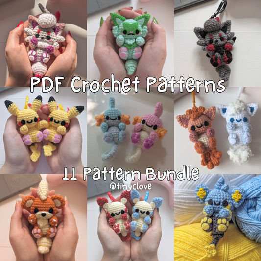 Medium Buddy Bundle, PDF Crochet Pattern, Digital File Amigurumi Pattern
