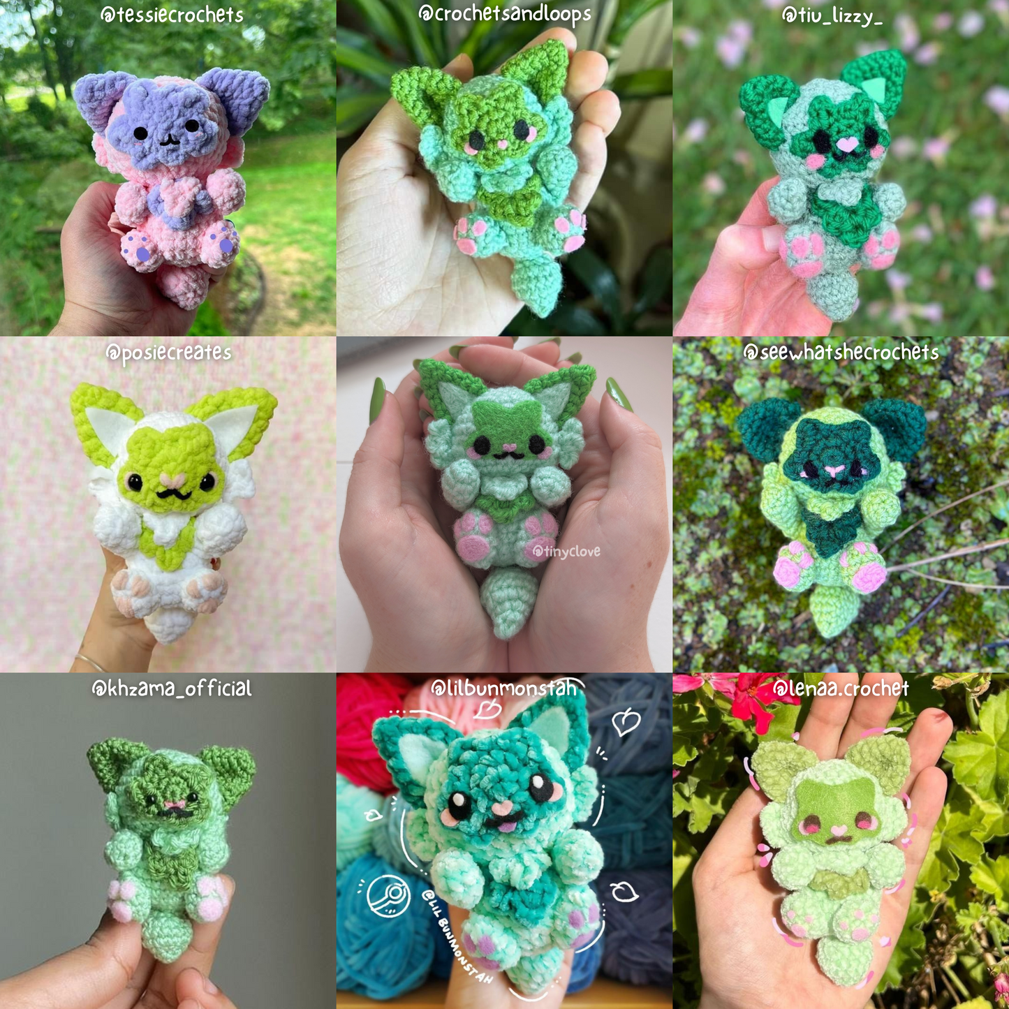 Green Kitty Buddy, PDF Crochet Pattern, Digital File Amigurumi Pattern