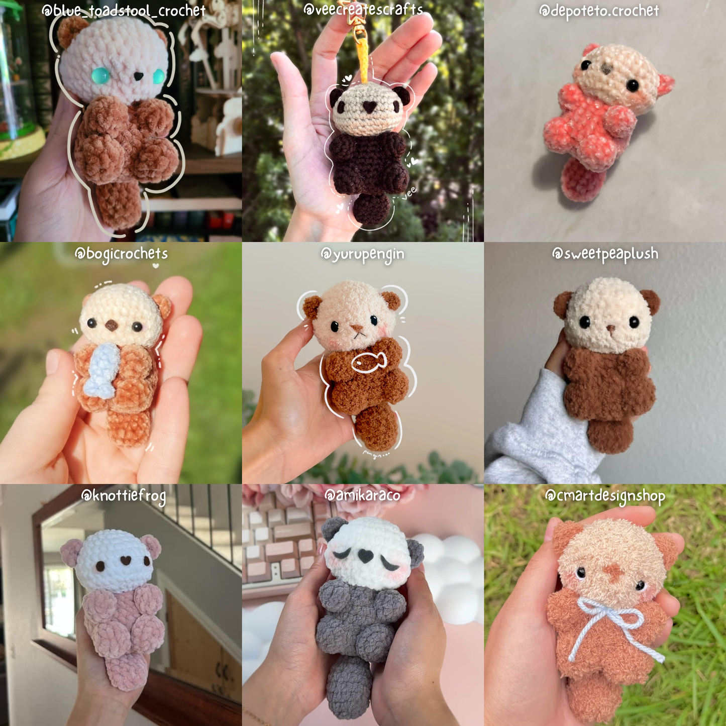 Little Otter, PDF Crochet Pattern, Digital File Amigurumi Pattern