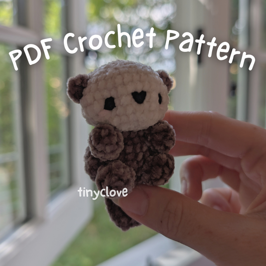 Little Otter, PDF Crochet Pattern, Digital File Amigurumi Pattern