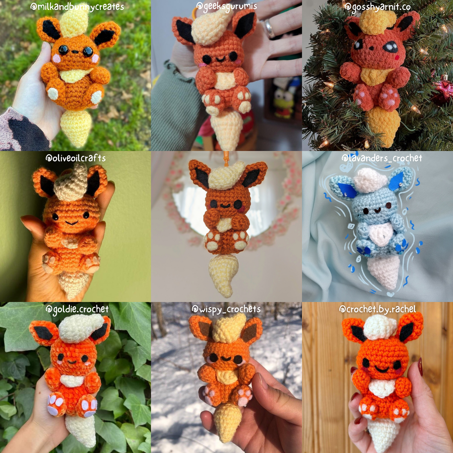 Flame Fox Buddy, PDF Crochet Pattern, Digital File Amigurumi Pattern