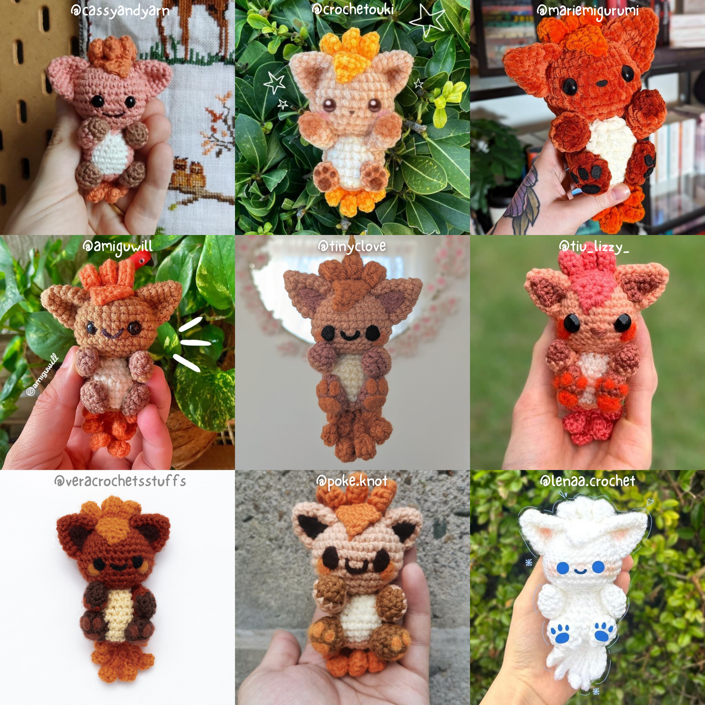 Fire and Ice Fox Buddy Duo, PDF Crochet Pattern, Digital File Amigurumi Pattern