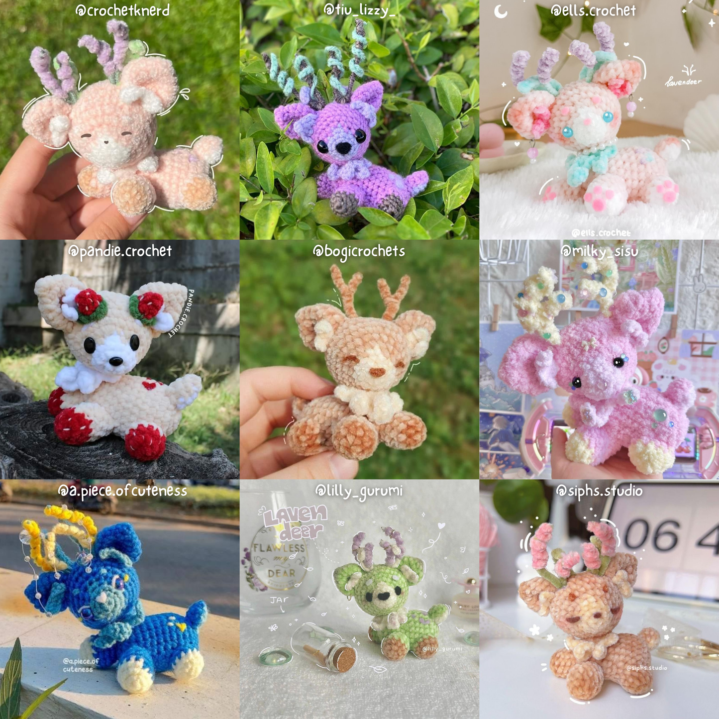 Lavendeer, Lavender Deer PDF Crochet Pattern, Digital File Deer Amigurumi Pattern