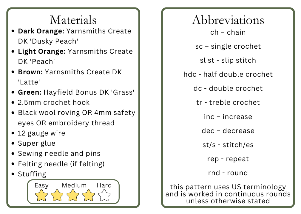 Forest Fox, PDF Fox Crochet Pattern, Digital File Fox Amigurumi Pattern