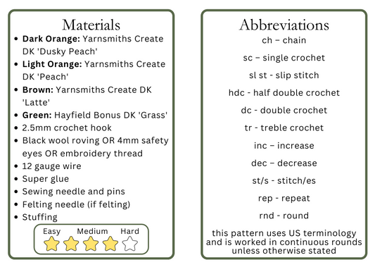 Forest Fox, PDF Fox Crochet Pattern, Digital File Fox Amigurumi Pattern