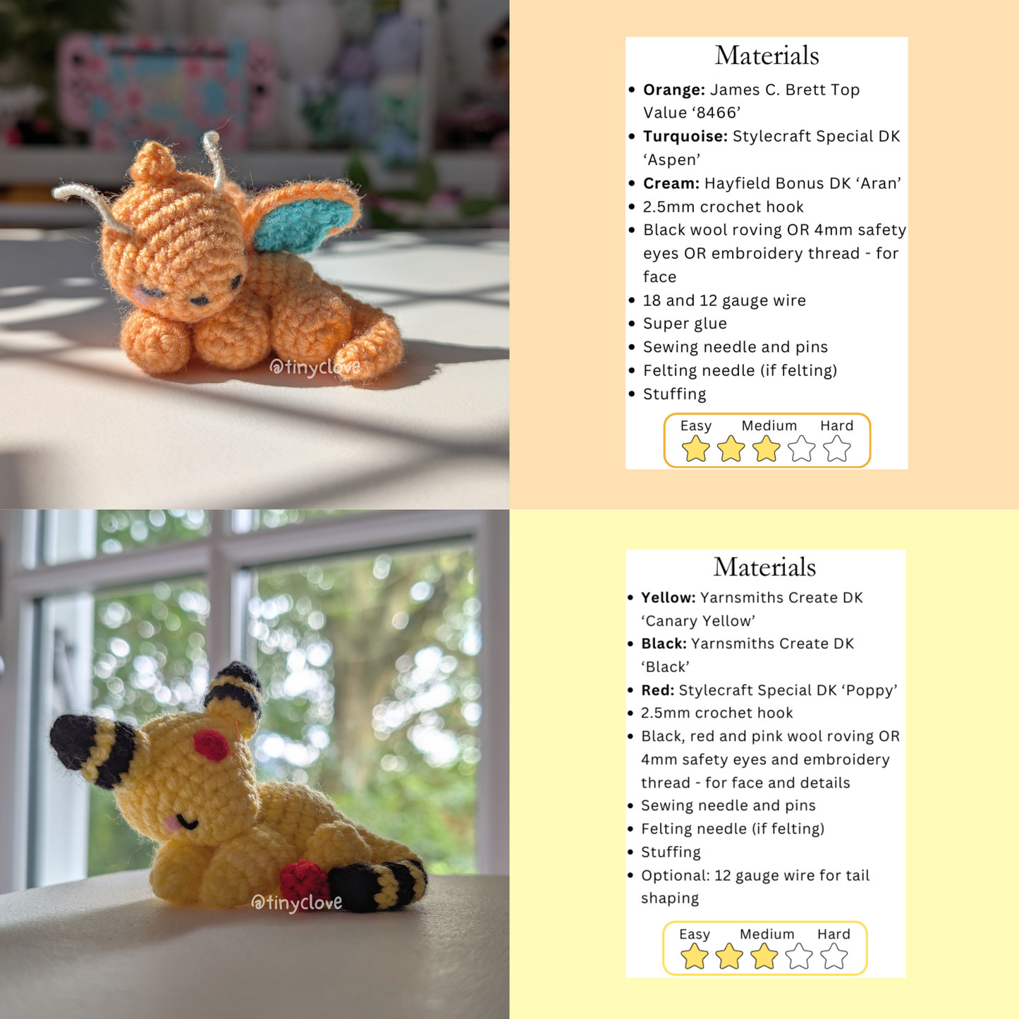 Sleepy Sidekick Bundle, PDF Crochet Patterns, Digital File Amigurumi Pattern Bundle