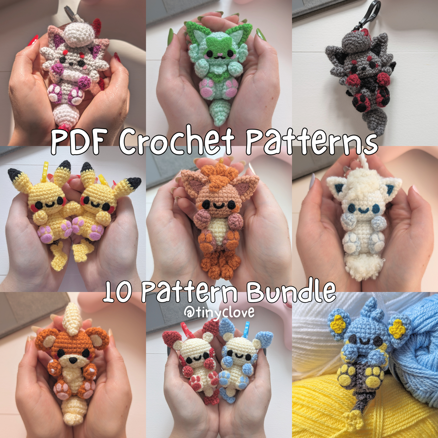 Medium Buddy Bundle, PDF Crochet Pattern, Digital File Amigurumi Pattern