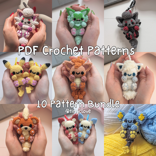 Medium Buddy Bundle, PDF Crochet Pattern, Digital File Amigurumi Pattern