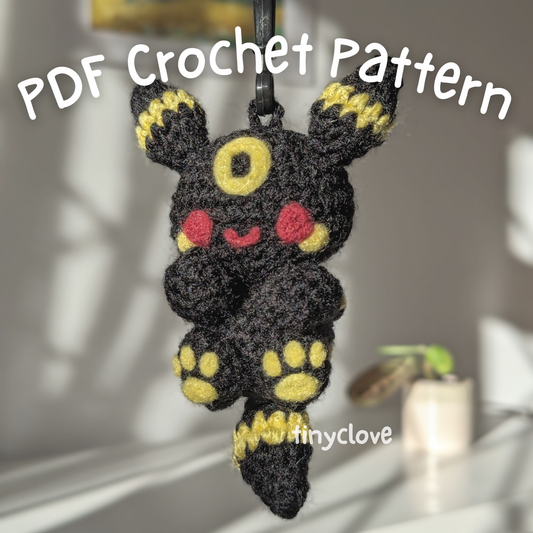 Shadow Fox Buddy, PDF Crochet Pattern, Digital File Amigurumi Pattern