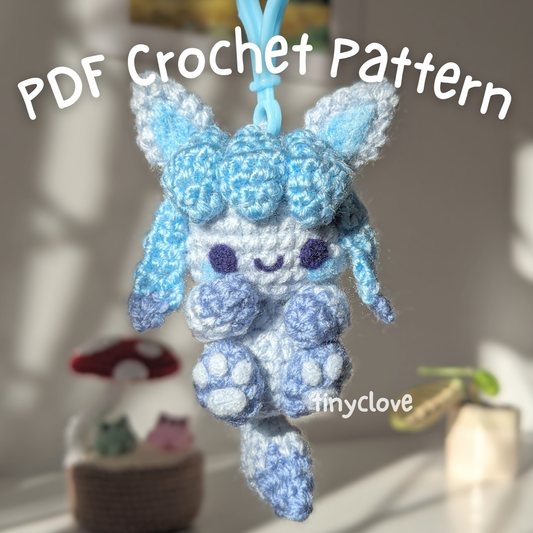 Ice Bunny Buddy, PDF Crochet Pattern, Digital File Amigurumi Pattern