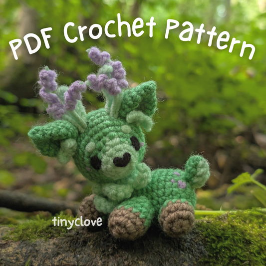 Lavendeer, Lavender Deer PDF Crochet Pattern, Digital File Deer Amigurumi Pattern