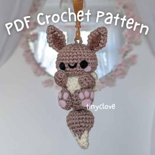 Brown Fox Buddy, PDF Crochet Pattern, Digital File Amigurumi Pattern