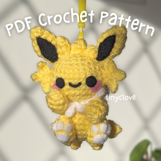 Sparky Fox Buddy, PDF Crochet Pattern, Digital File Amigurumi Pattern