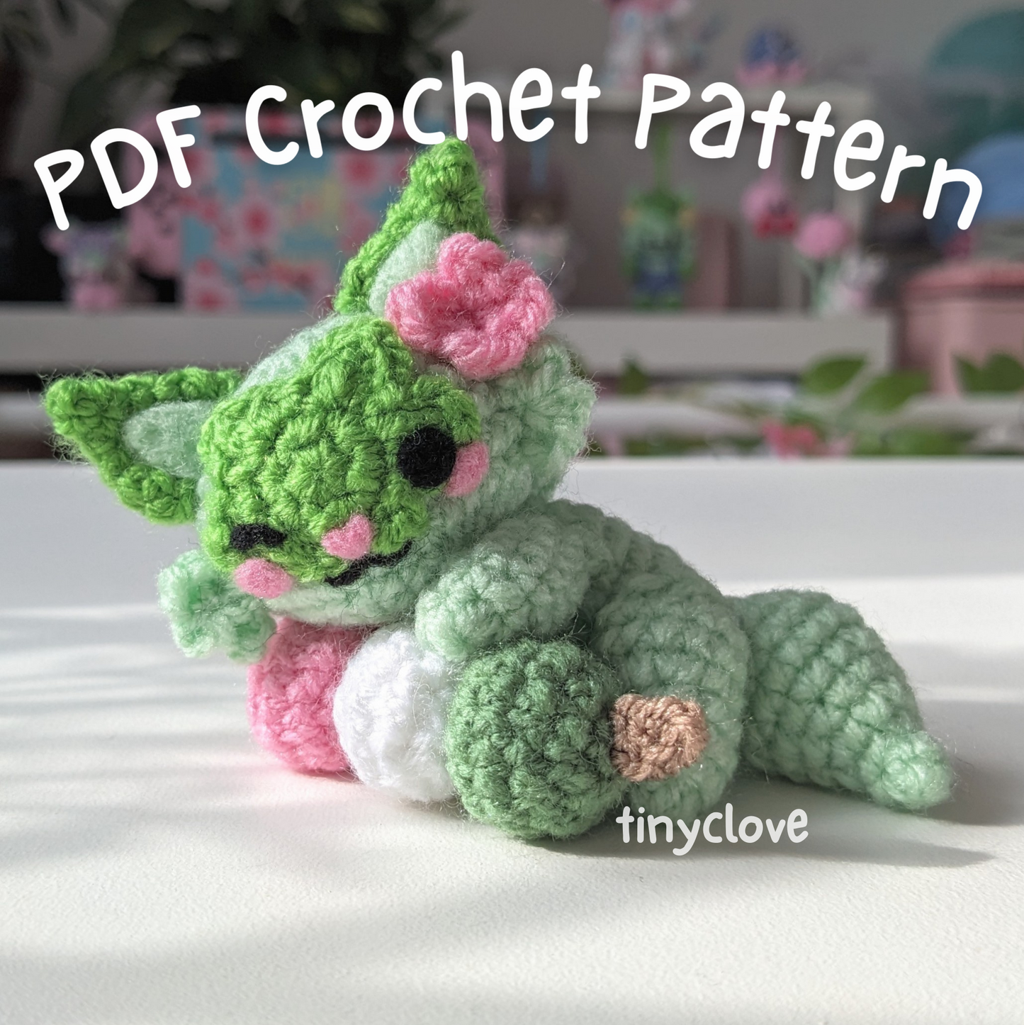 Dango Grass Kitty, PDF Crochet Pattern, Digital File Amigurumi Pattern