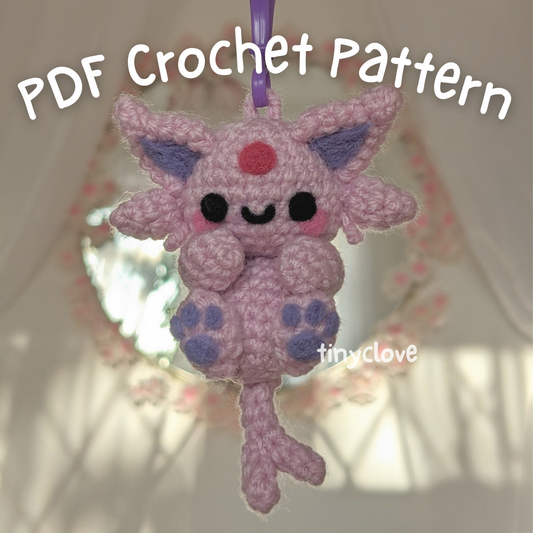 Psychic Kitty Buddy, PDF Crochet Pattern, Digital File Amigurumi Pattern