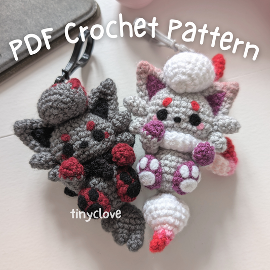 Worried and Angry Fox Buddy Duo, PDF Crochet Pattern, Digital File Amigurumi Pattern