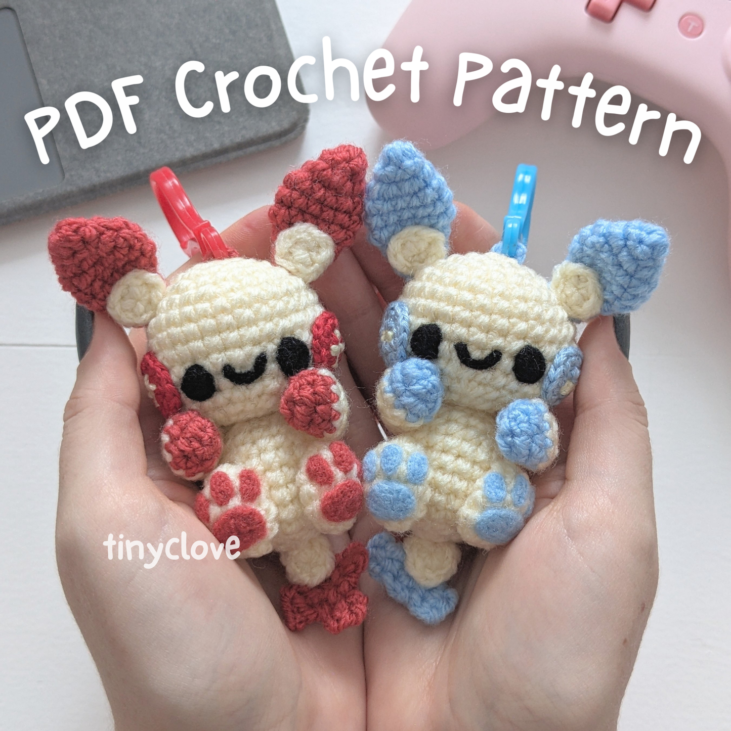 Plus and Minus Buddy Duo, PDF Crochet Pattern, Digital File Amigurumi Pattern