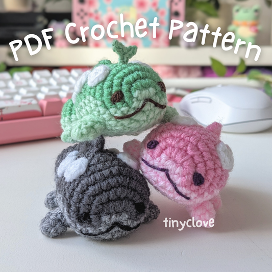 Two Tone Whale, PDF Crochet Pattern, Digital File Amigurumi Pattern