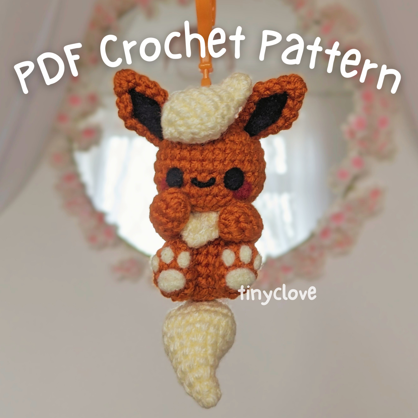 Flame Fox Buddy, PDF Crochet Pattern, Digital File Amigurumi Pattern