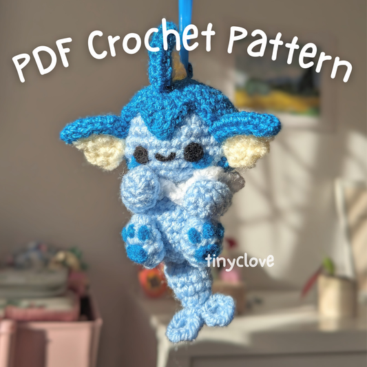 Water Kitty Buddy, PDF Crochet Pattern, Digital File Amigurumi Pattern